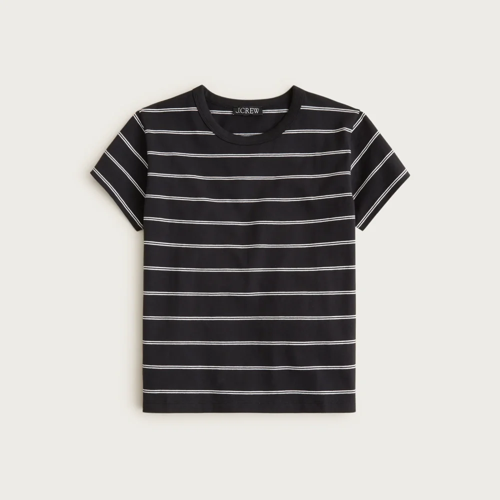 Boyfriend jersey classic-fit T-shirt in stripe