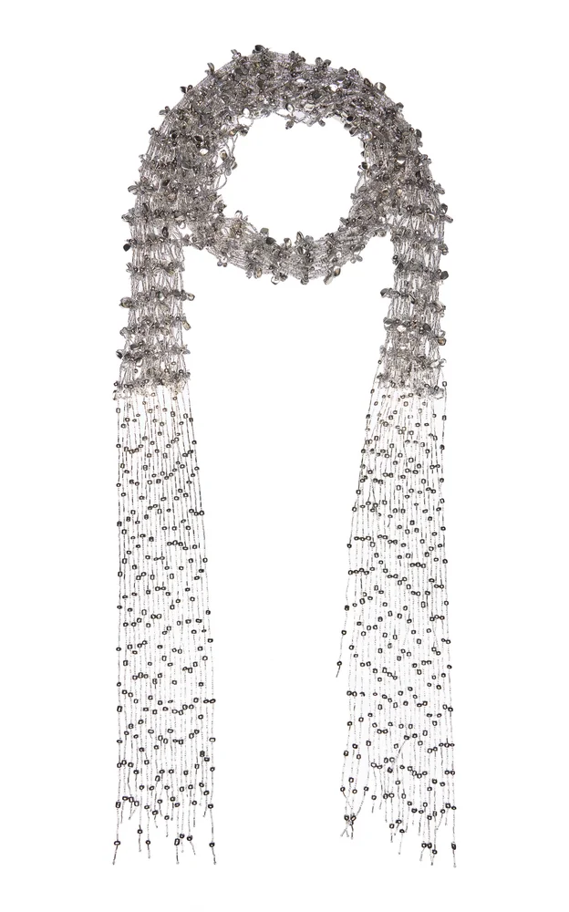 Handmade Beaded Scarf Necklace