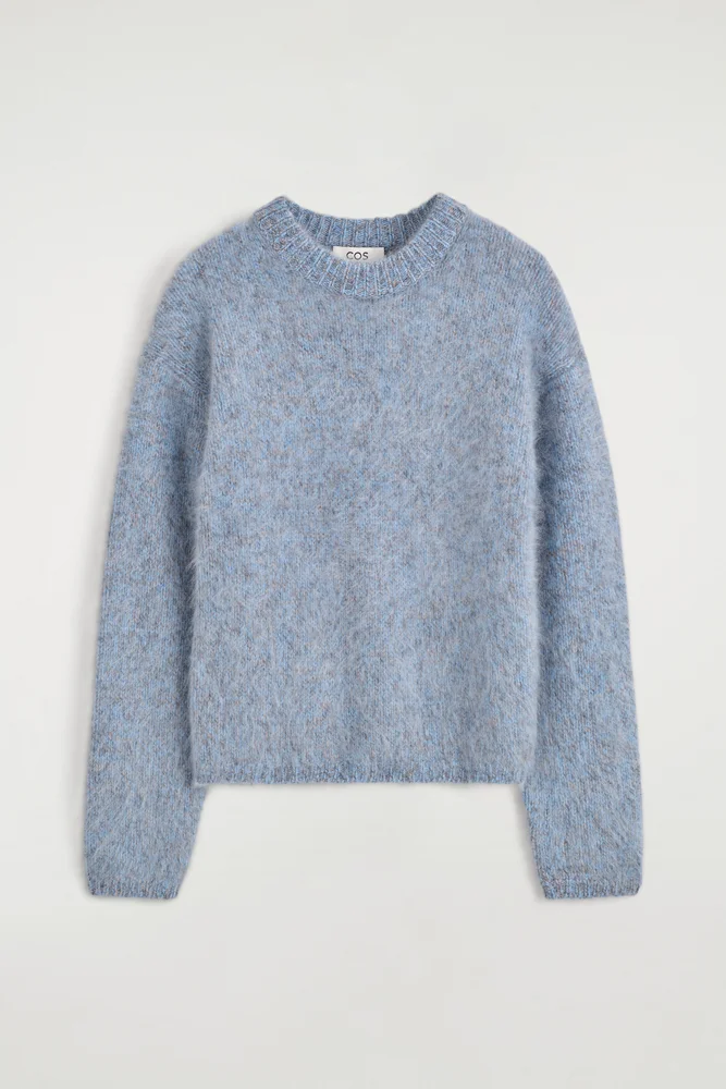 Two-tone Brushed-cashmere Sweater