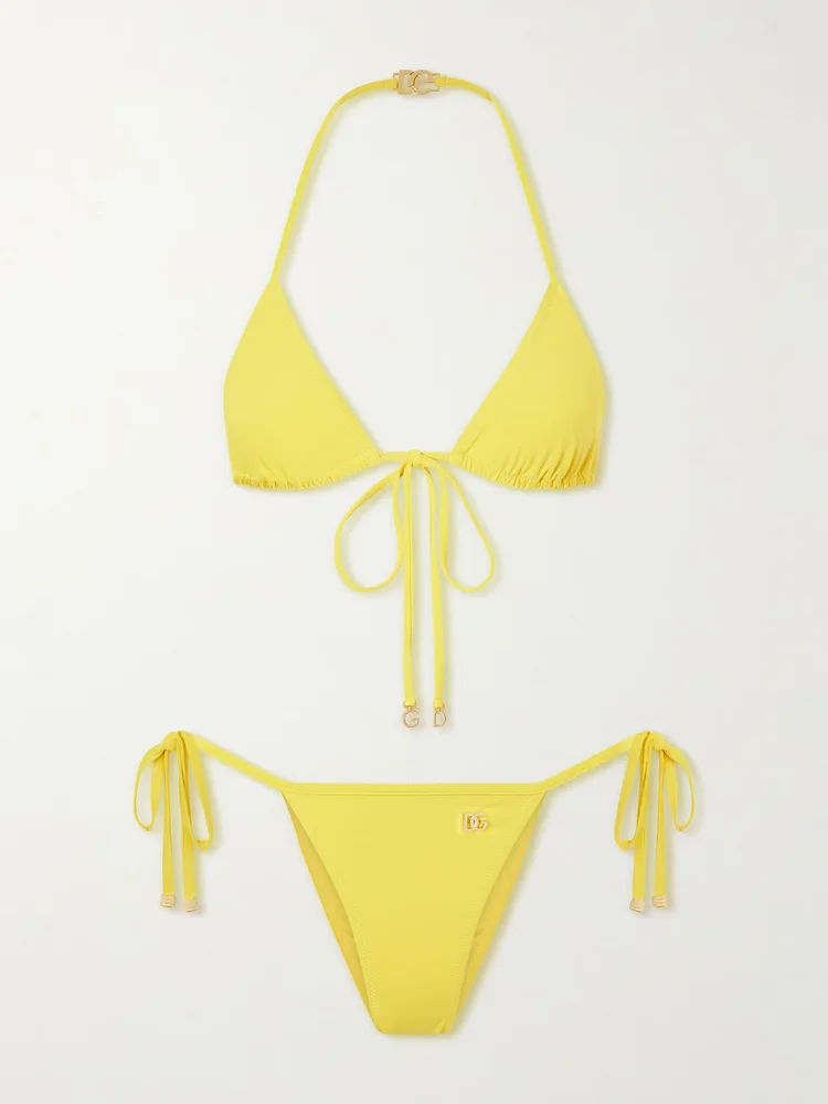 Logo-embellished bikini