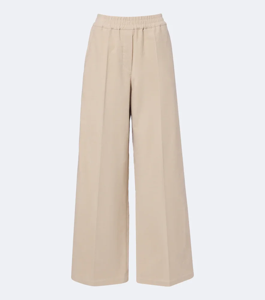Cotton wide-leg pants