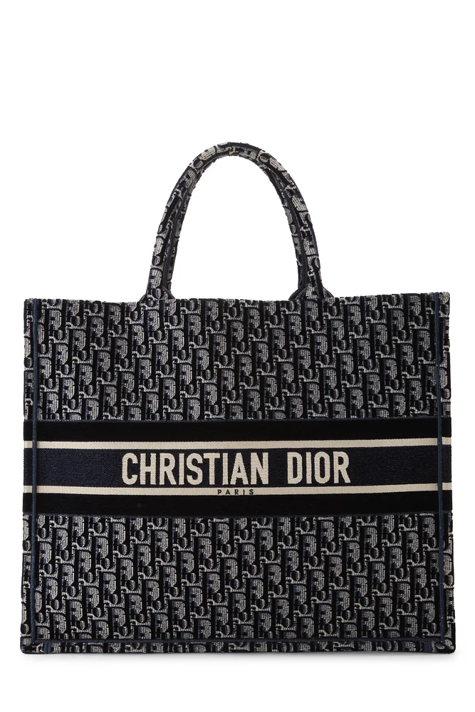 Navy Velvet Book Tote Large