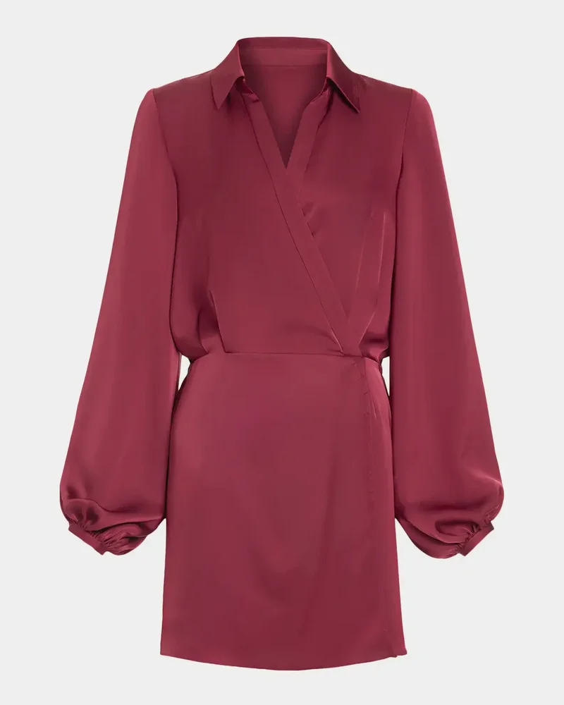 Carolyn Satin Mini Shirtdress