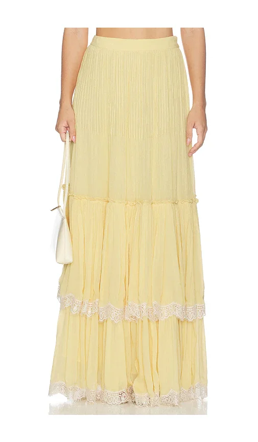 Pintuck Maxi Skirt