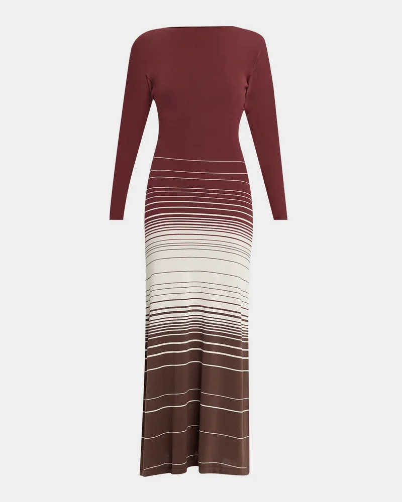 au.faithfullthebrand.com Idun Striped Twist-Back Maxi Dress