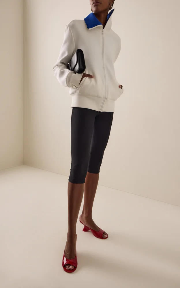 Reversible High-Neck Jersey Jacket