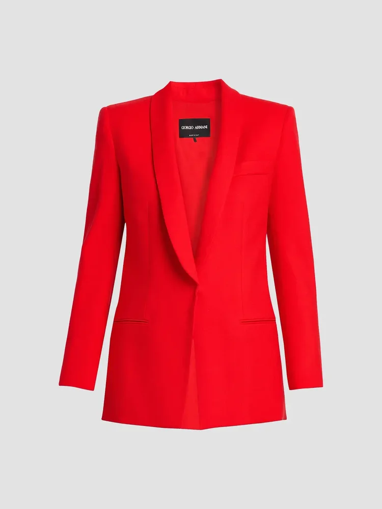 Shawl Lapel Virgin Wool Blazer