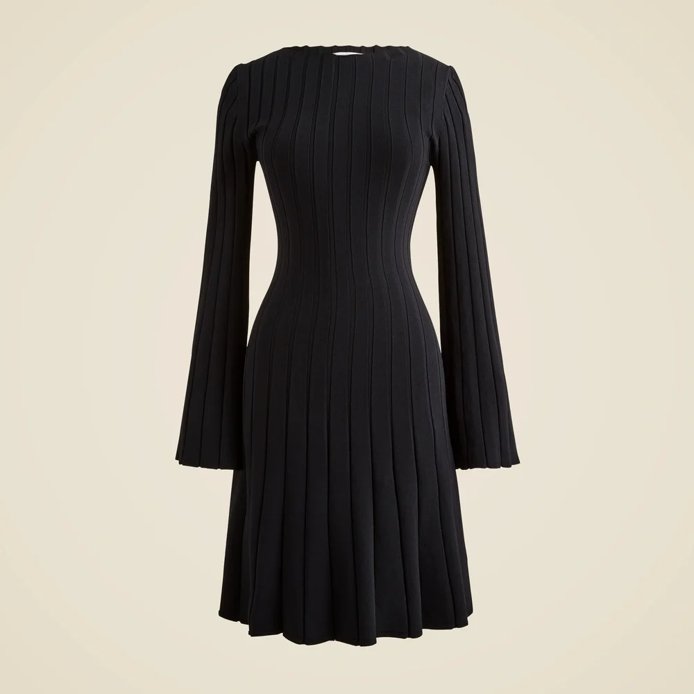 Rib-knit mini sweater-dress