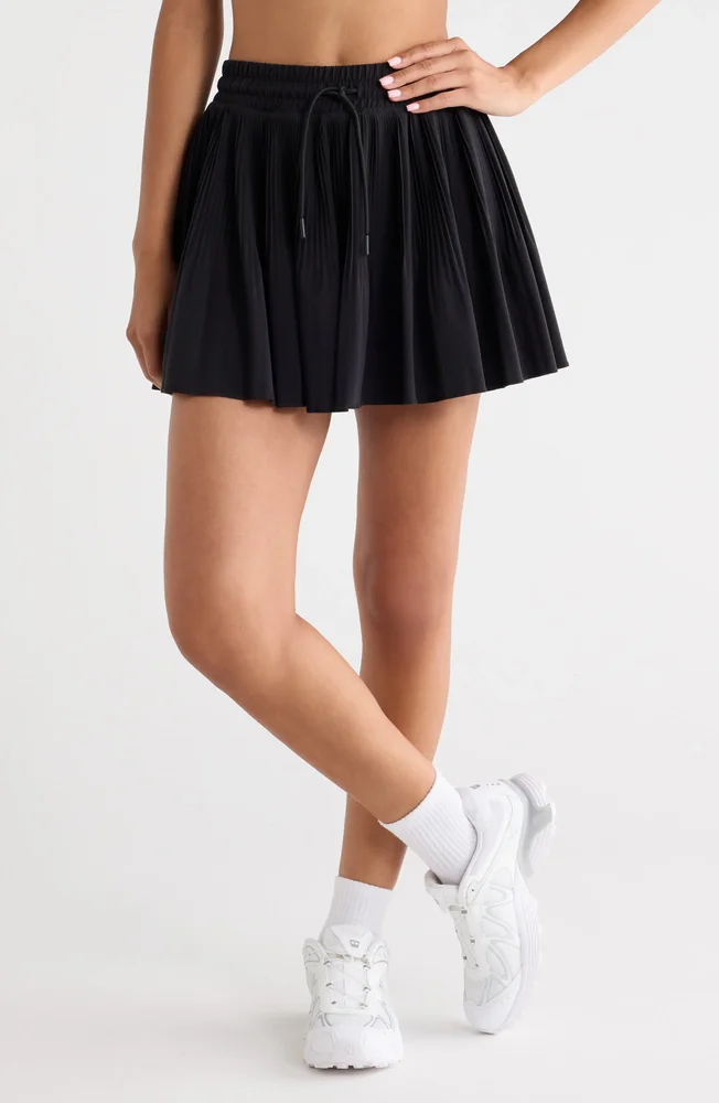 Pleated Drawstring Skirt