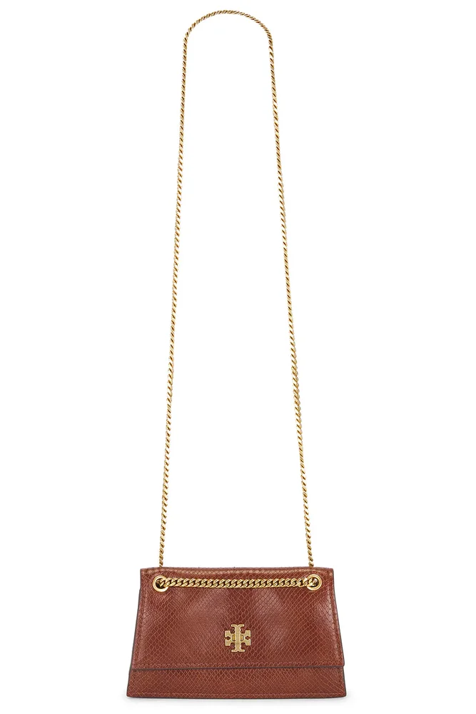Kira Turnlock Embossed Snake Mini Shoulder Bag