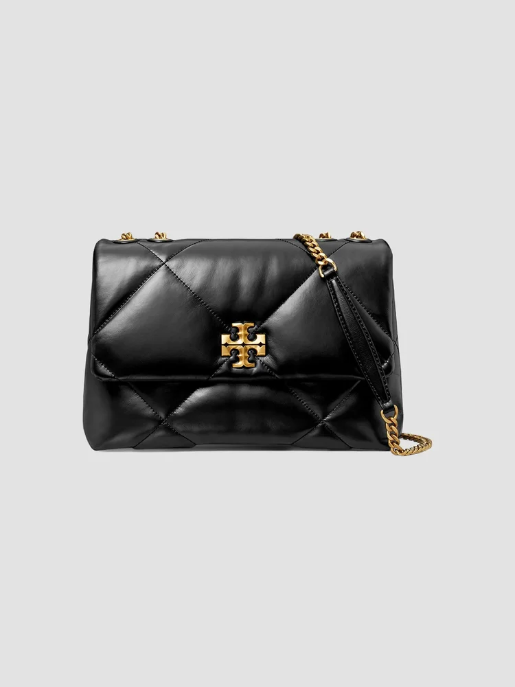 Large Kira Diamond Leather Shoulder Bag