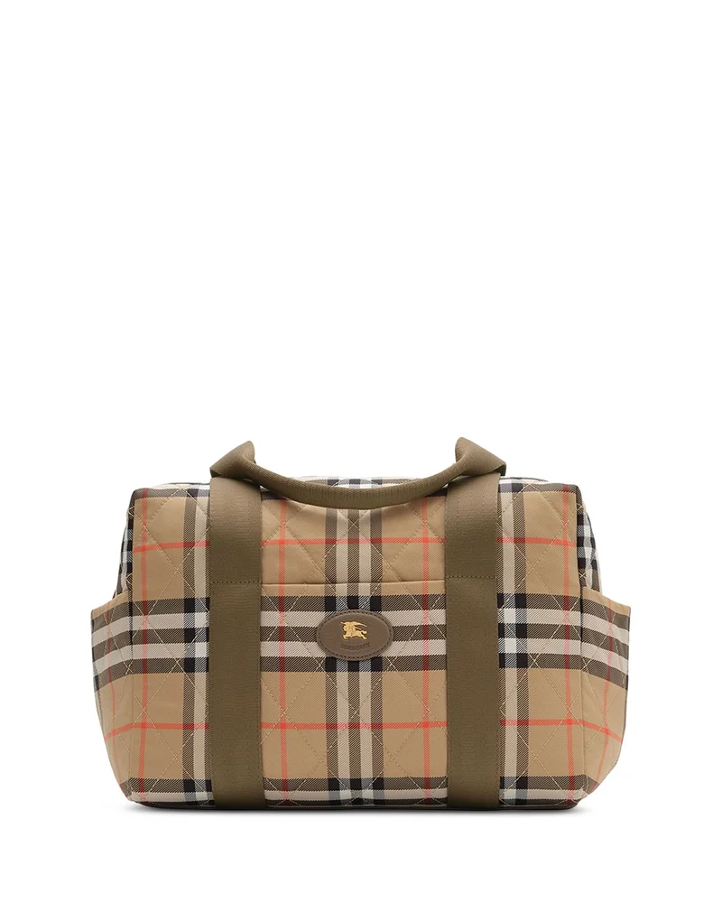 Belfast House Check Quilted Calf Leather Diaper Bag