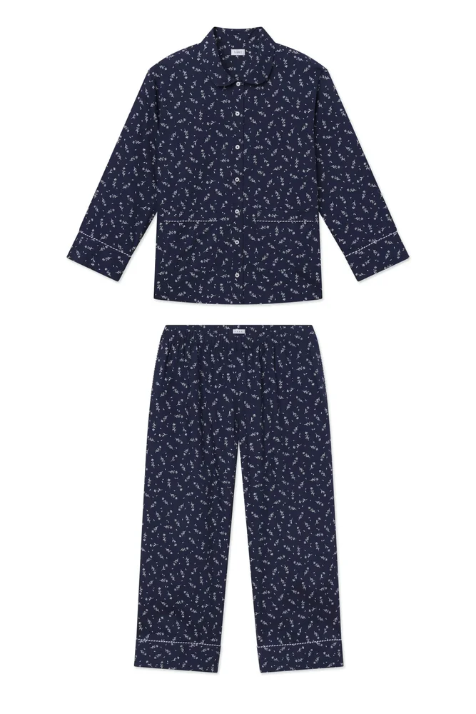 Poplin Piped Long-Long Set