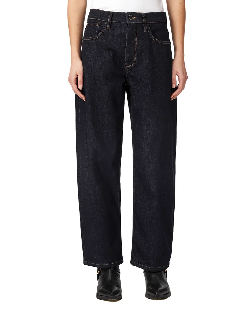 Sadie High Rise Barrel Jeans in Rinse Wash