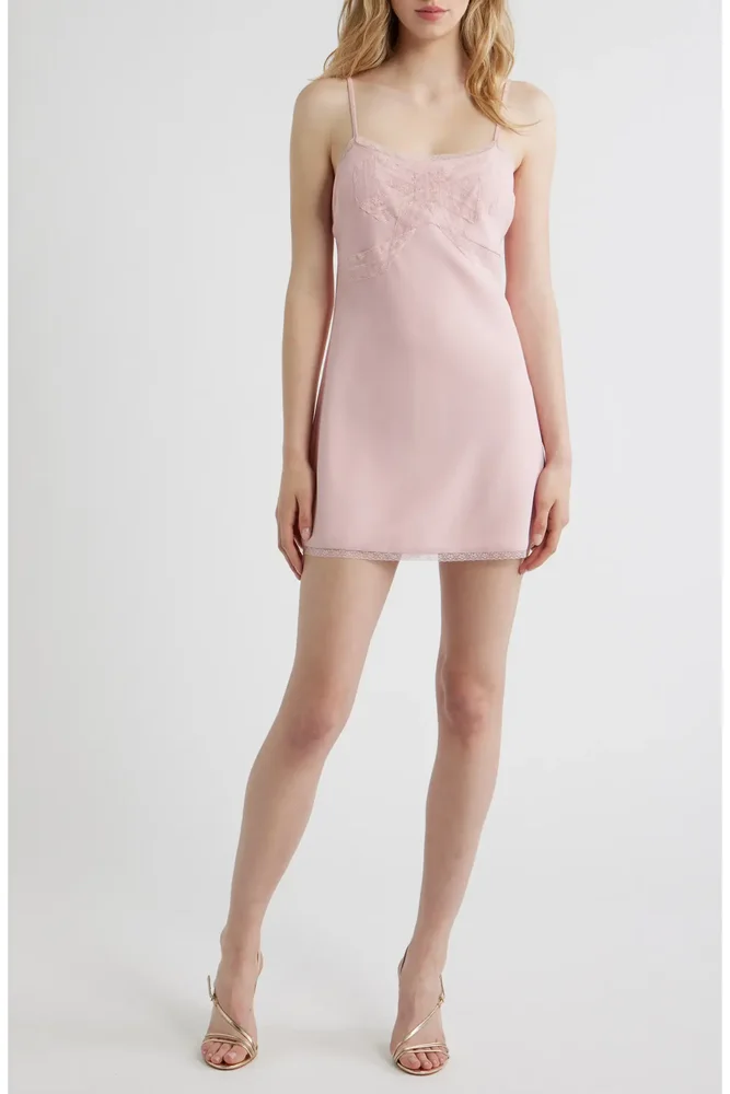 Mirelis Bow Satin Minidress
