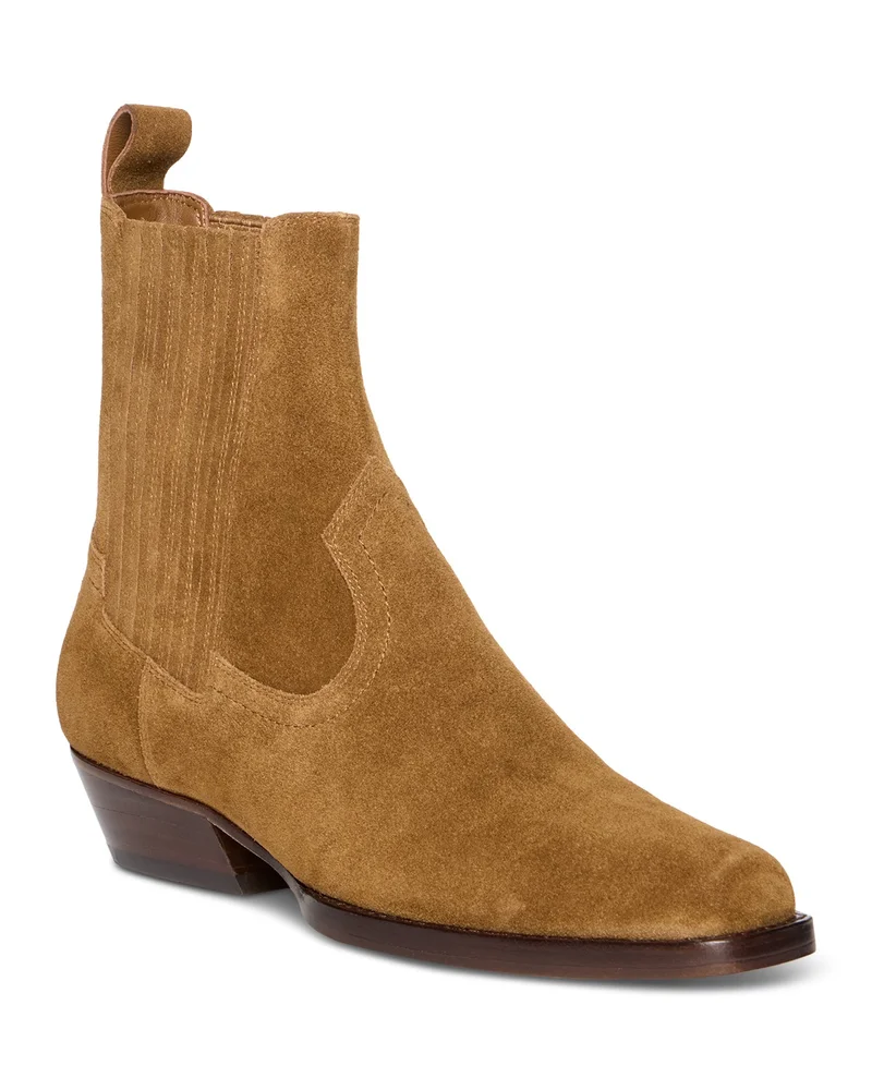 Greta Suede Western Chelsea Boots