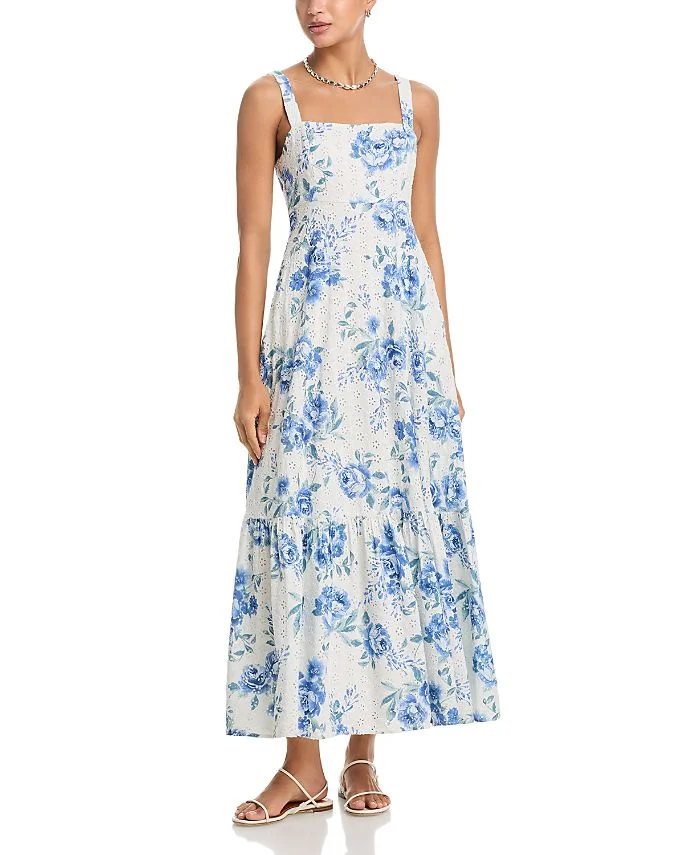 Floral Eyelet Maxi Dress - Exclusive