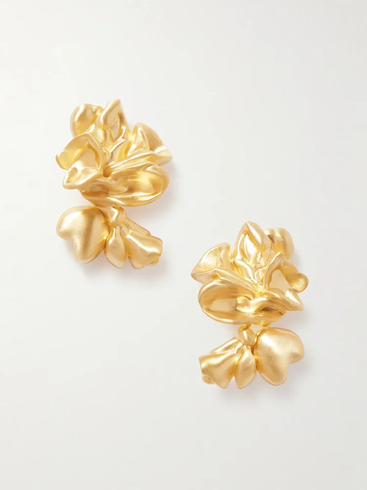 Splotch gold vermeil earrings