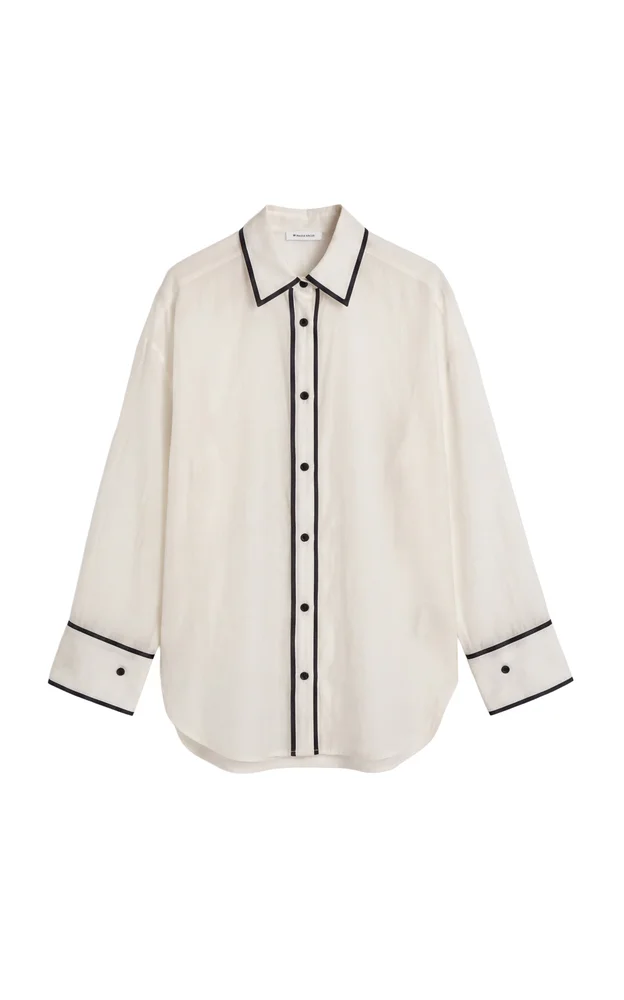 Derris Cotton-Silk Button-Down Shirt