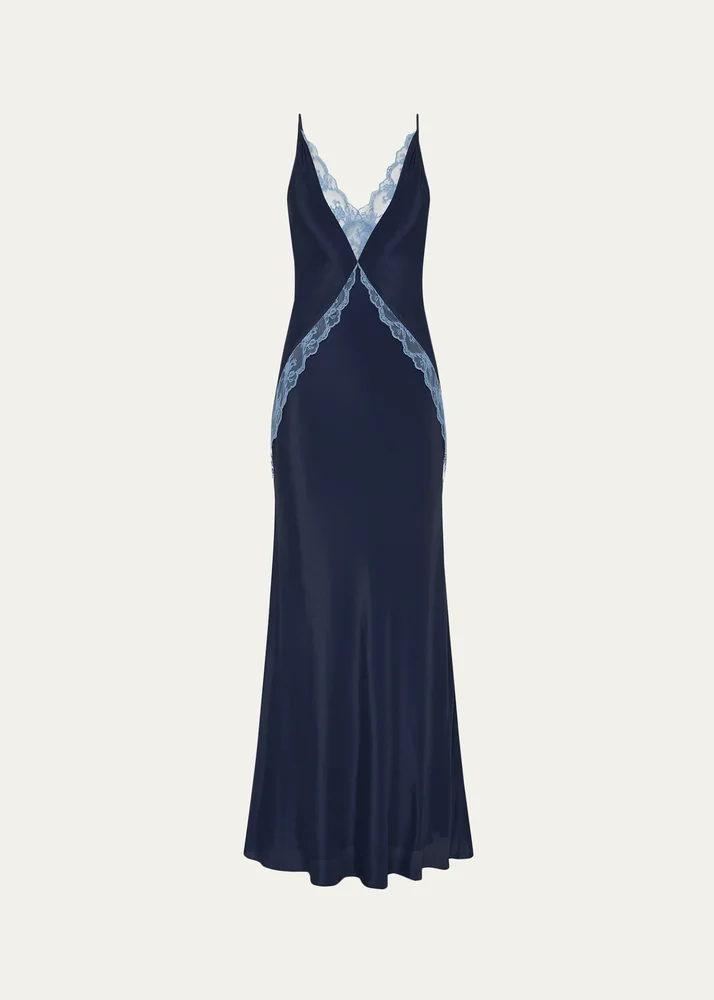 Elsie Lace V-Neck Gown