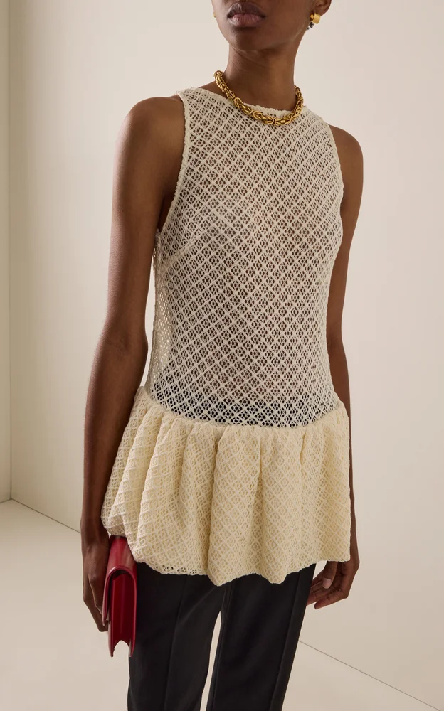 Exclusive Sirius Lace Peplum Top
