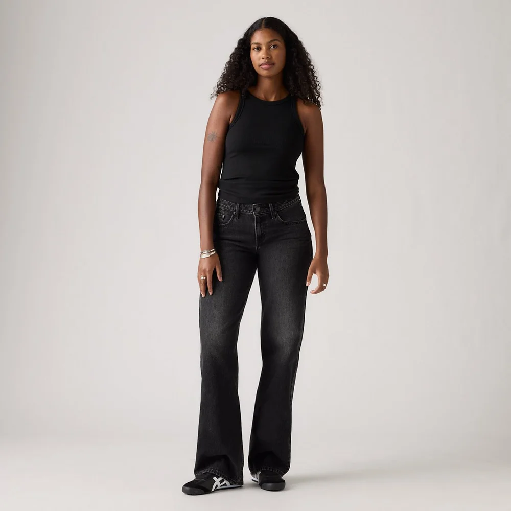 Low Loose Jeans in Tech Storm, Black