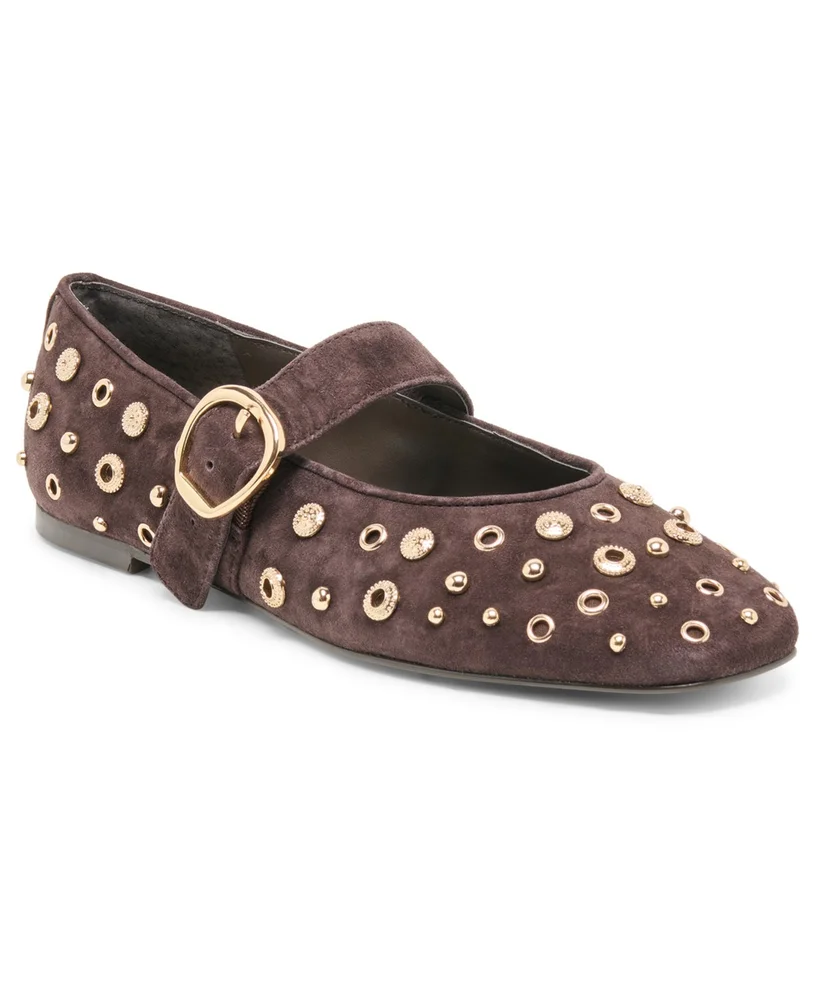 Mella Stud Buckle Mary Jane Flats