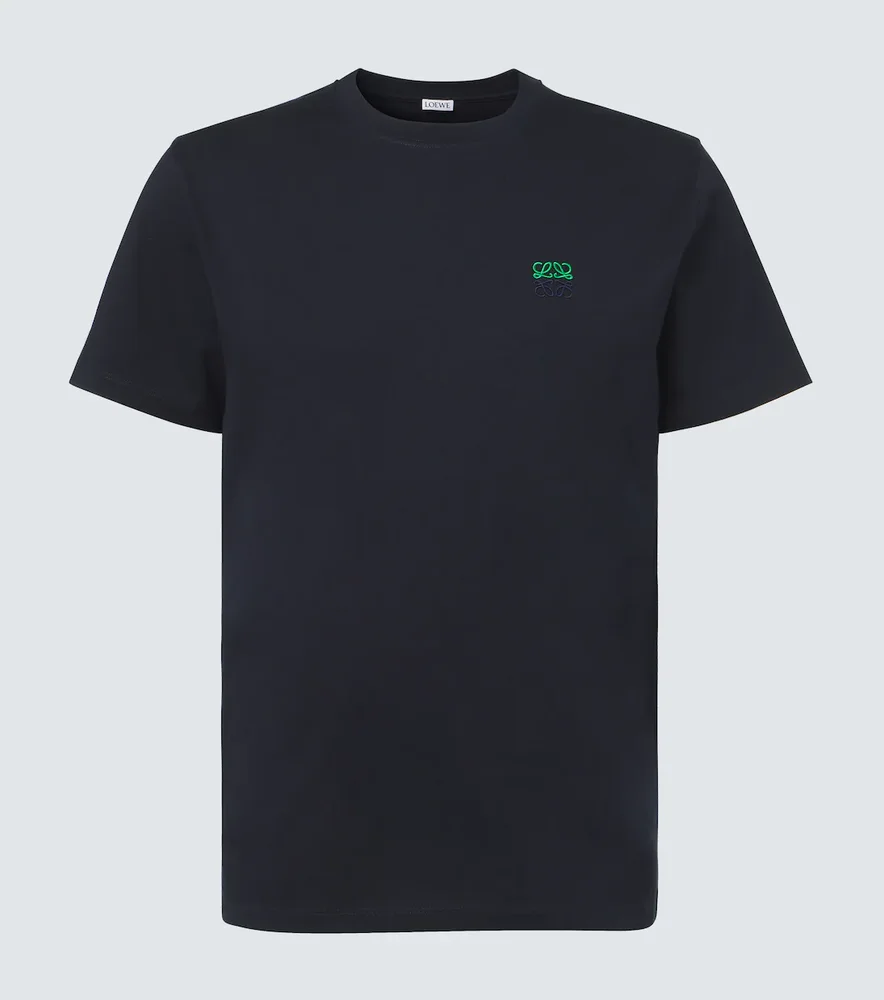Logo embroidered cotton T-shirt
