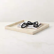 Cowley Square Ivory Vellum Decorative Tray 18"x18"
