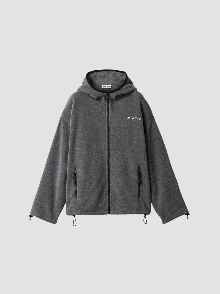 Fleece Zippered Hoodie Jacket