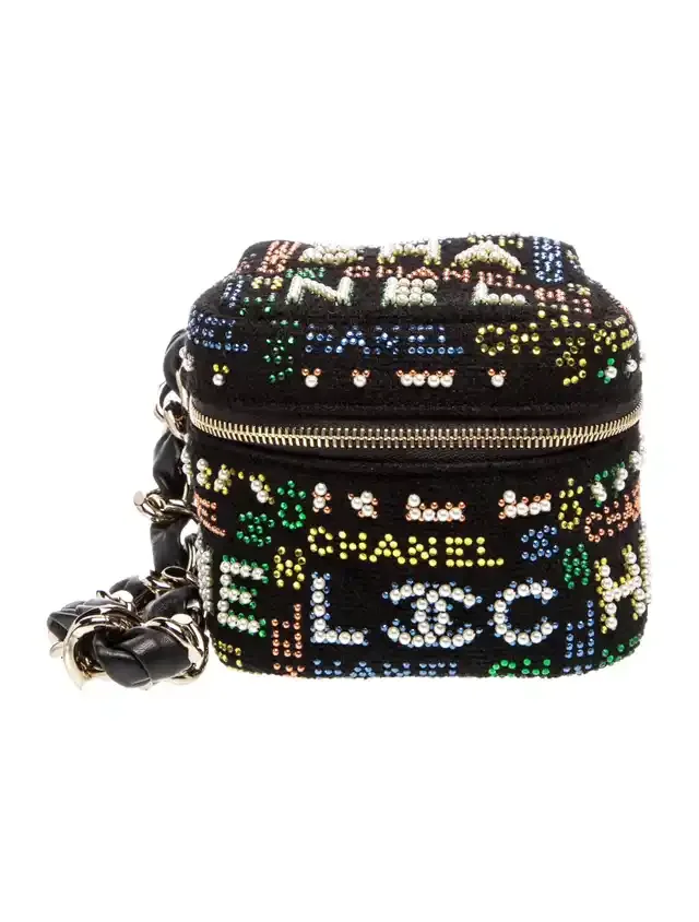Mini Embellished Tweed Vanity Case