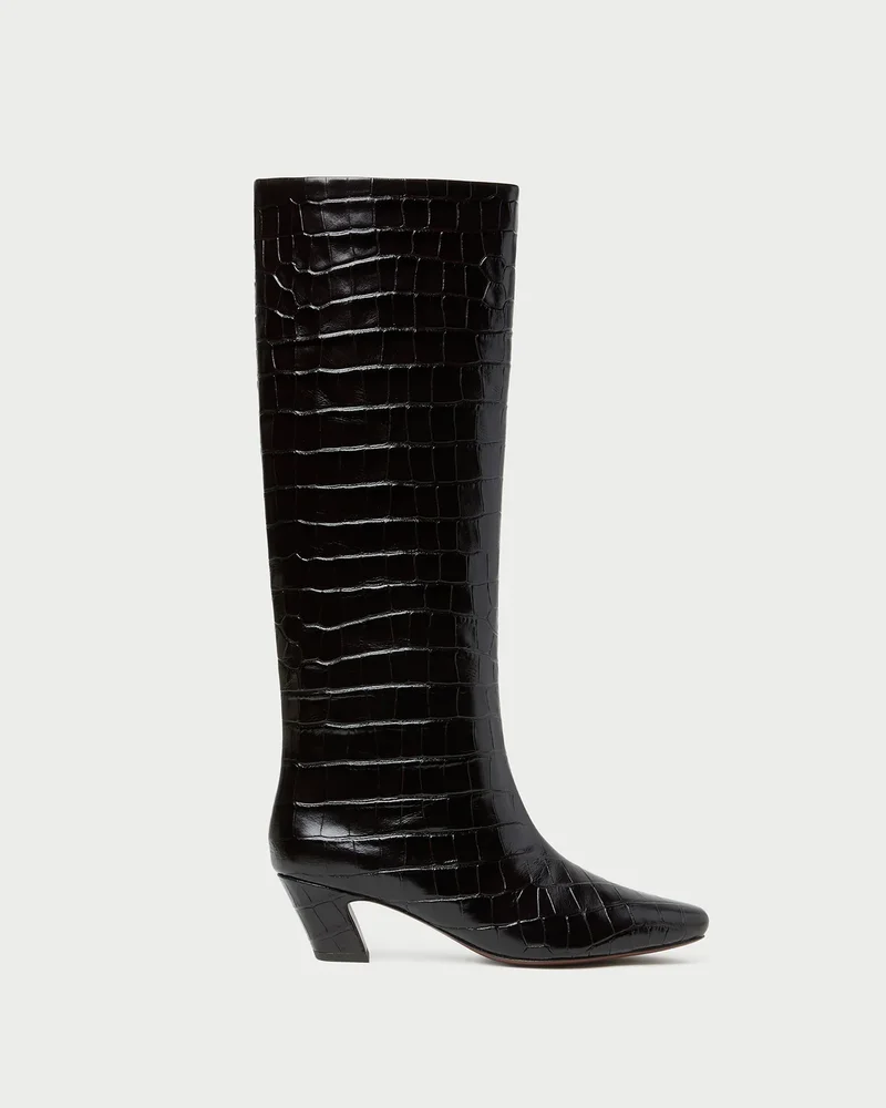 Marley Croc-Embossed Tall Boot