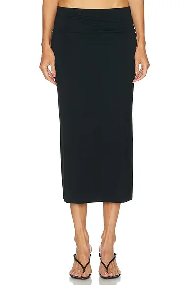 Elsa Soft Jersey Midi Skirt