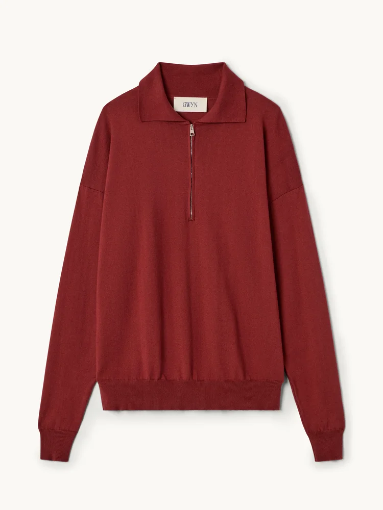 Augusta Sweater in Burnt Red