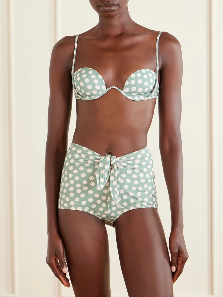 Knot-Detailed Polka-Dot Bikini