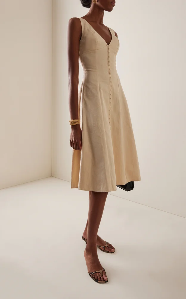 Dinner's at 6 Cotton Midi Dress