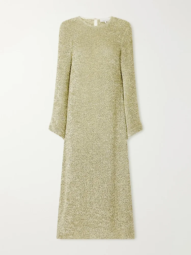 Wren Lurex chenille maxi dress