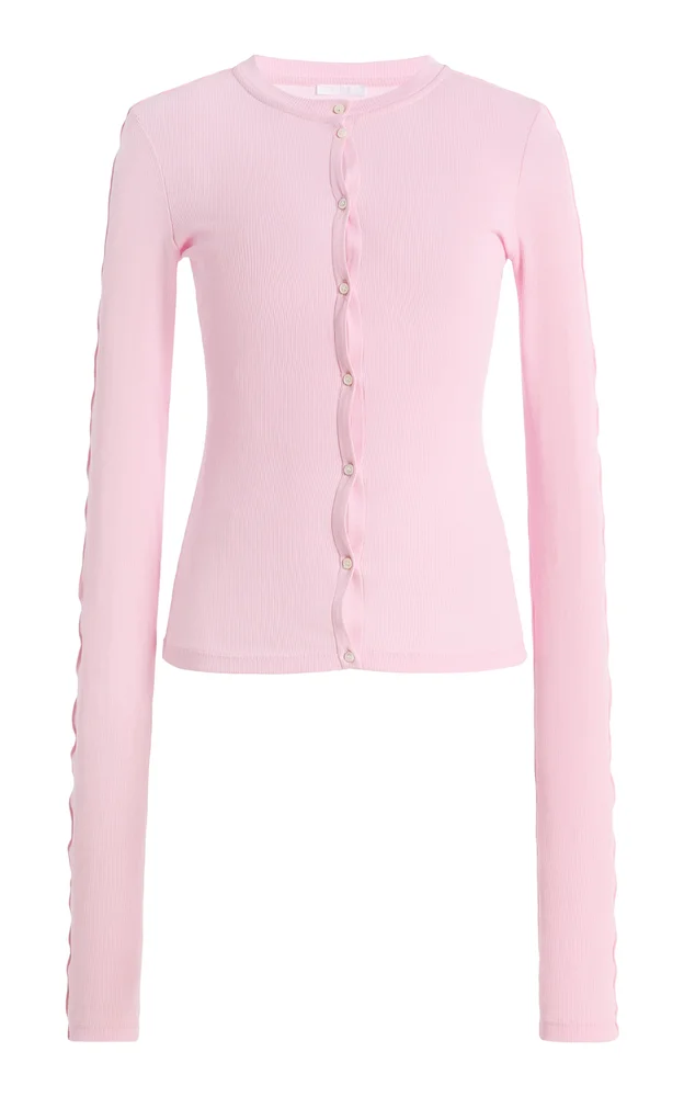 Line Cotton Cardigan
