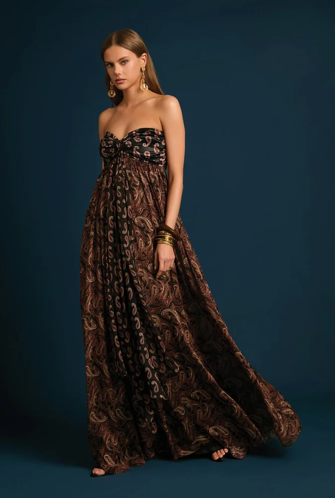 Freya Ruched Maxi Dress
