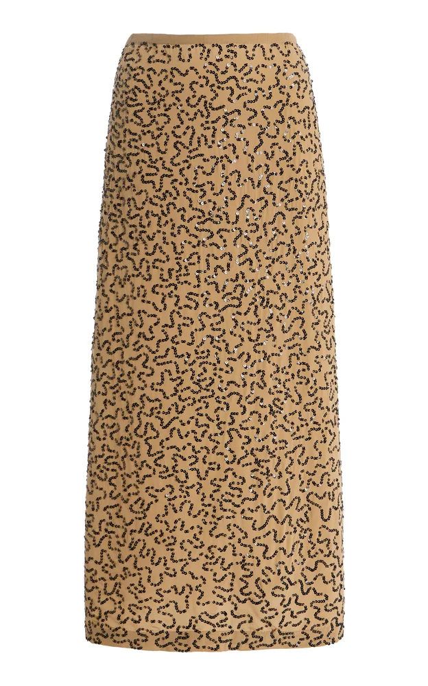 Marcella Sequin-Embellished Maxi Skirt