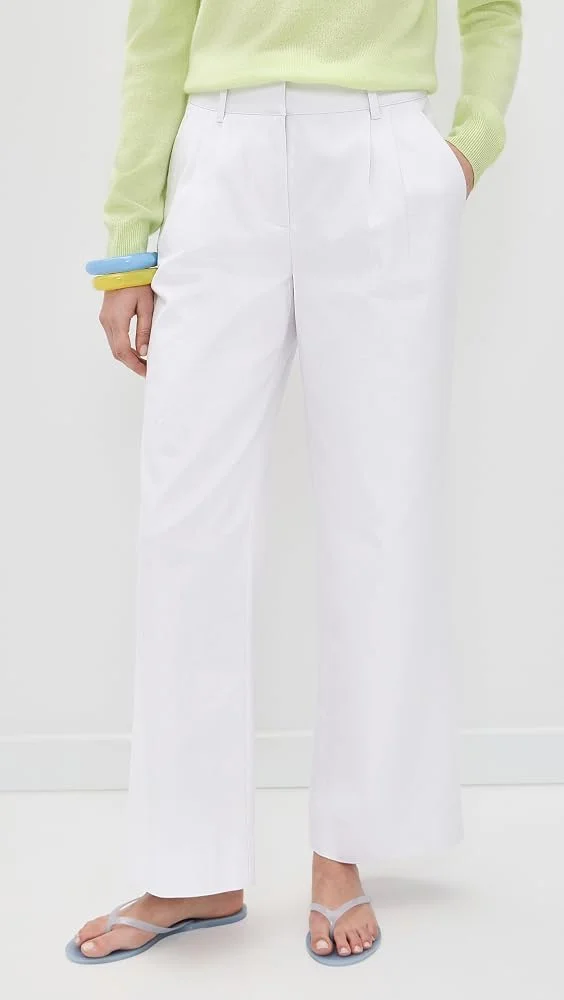 Pleated Denim Trousers