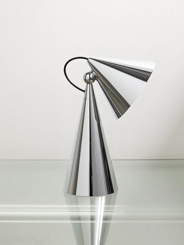 Pose Portable Silver-Tone LED Lamp