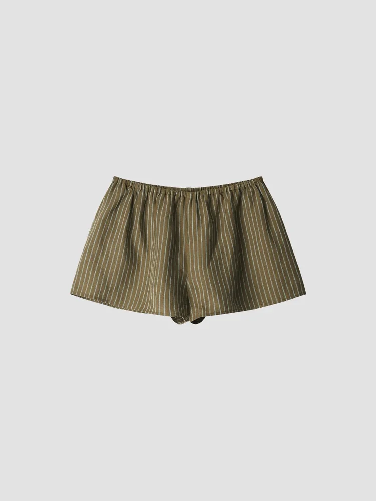 Staud PADDLE LINEN SHORT
