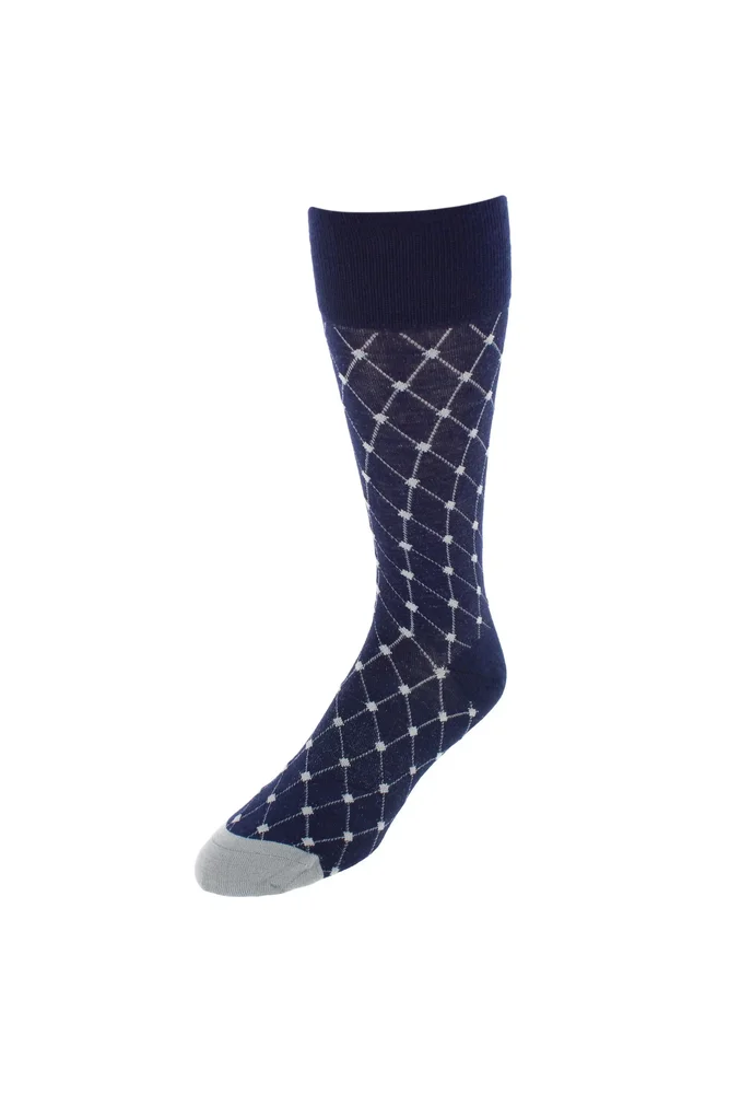 Ciel Diamon Patterned Mid-Calf Merino Wool Socks