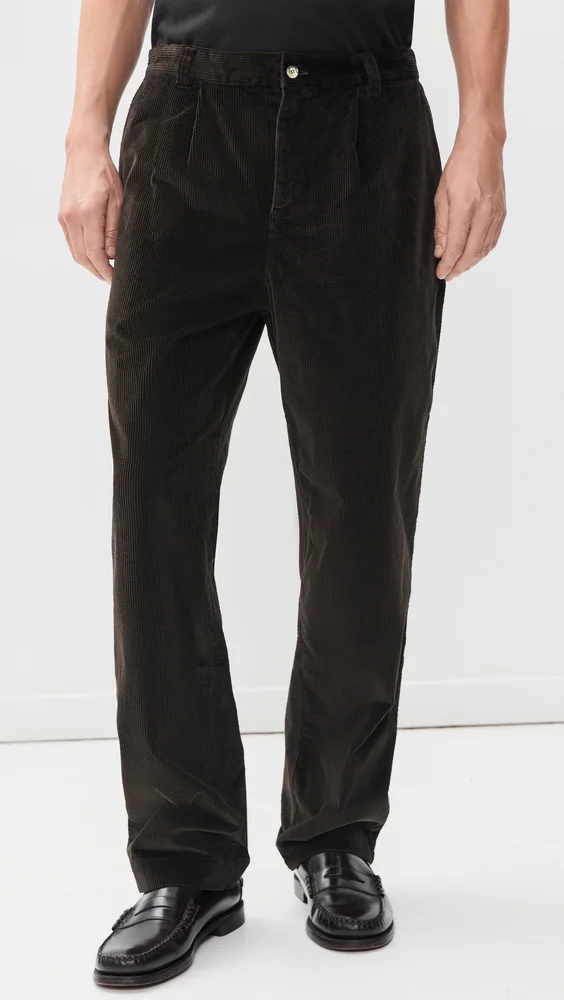 Aldo Cotton Blend Corduroy Trousers 33" (Leather)
