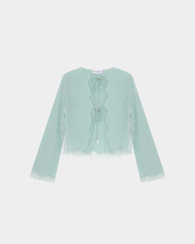 Filipa Cardigan in Satin & Lace