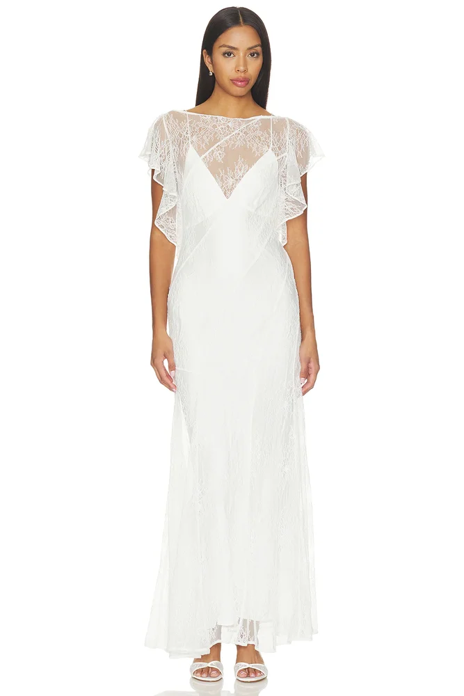 Labyrinth Lace Panelled Maxi Dress
