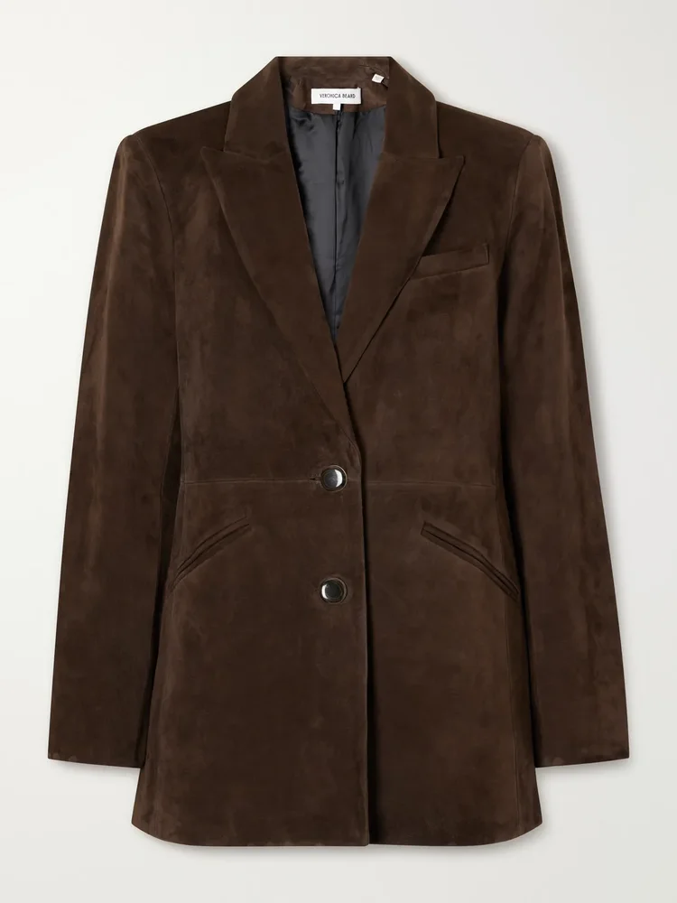Maci Dickey paneled suede blazer