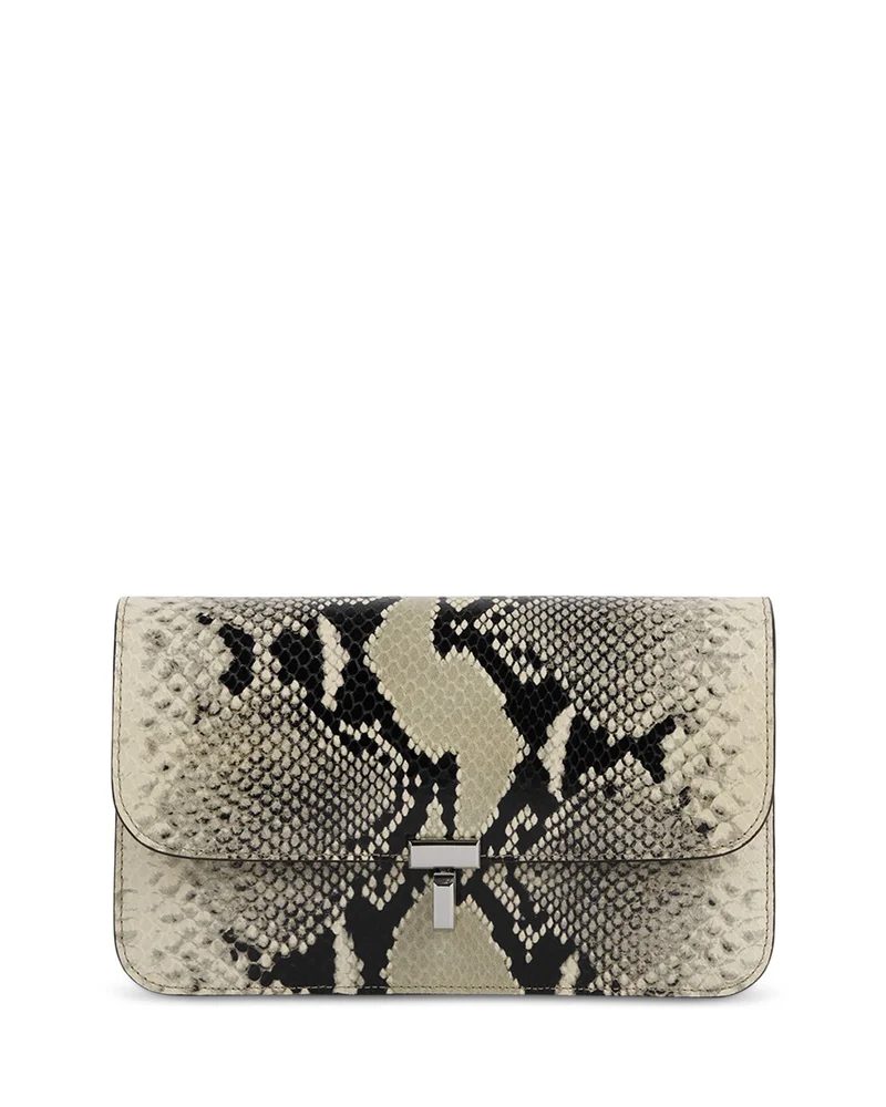 T-Lock Python Embossed Leather Crossbody Bag