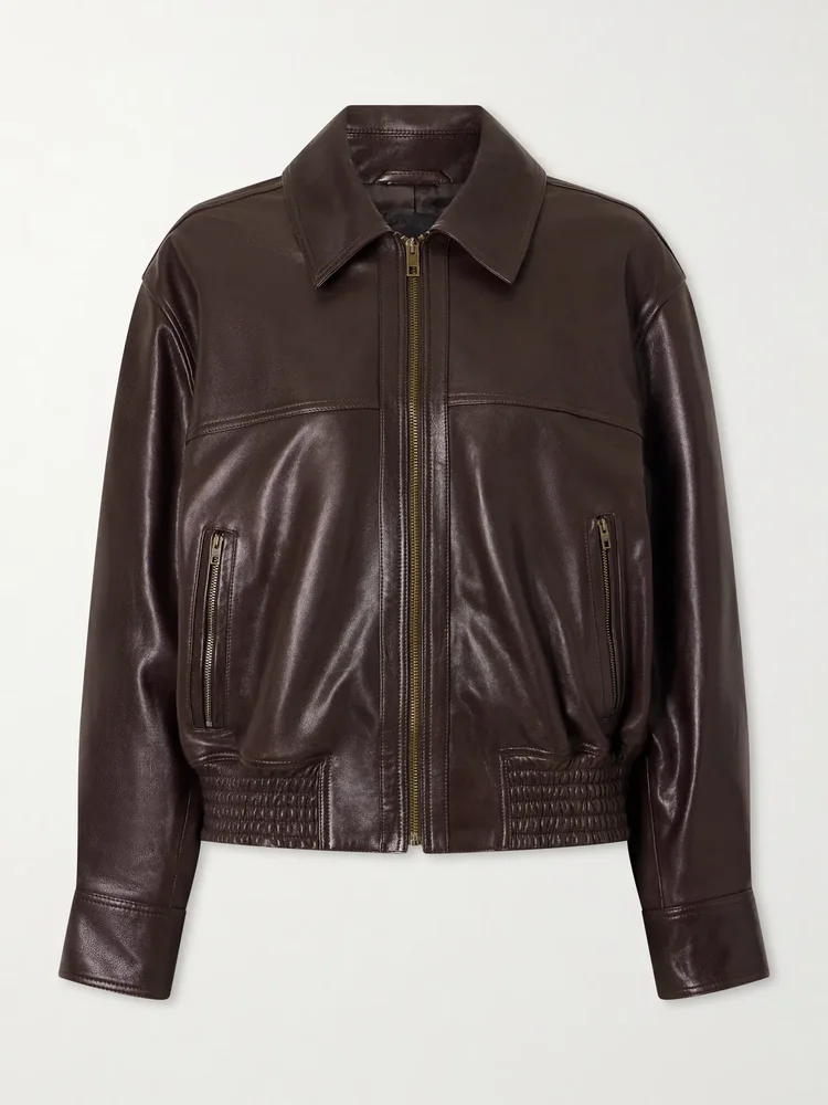 Aime leather bomber jacket